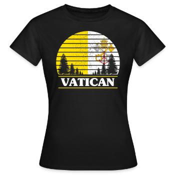 Vatican - T-shirt Femme - noir - Devant - AI Model Female 172 dark (172cm)