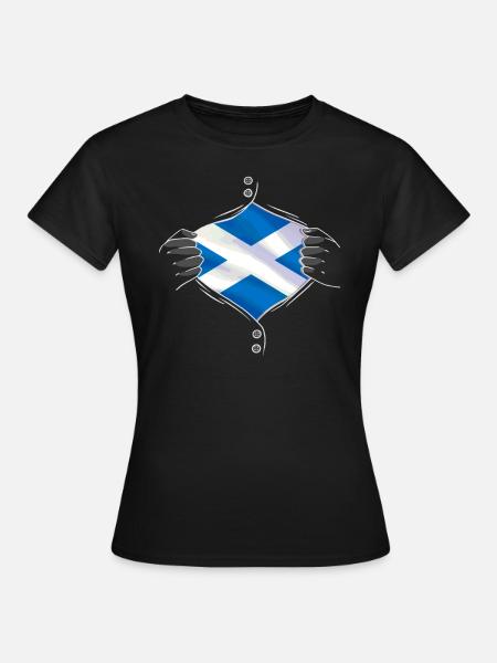 scotland flag proud scottish - Women's T-Shirt - black