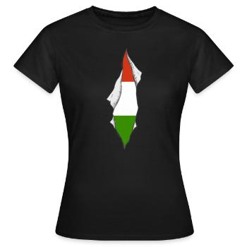 drapeau hongrois fier hongrois patriotique - T-shirt Femme - noir - Devant - AI Model Female 172 dark (172cm)