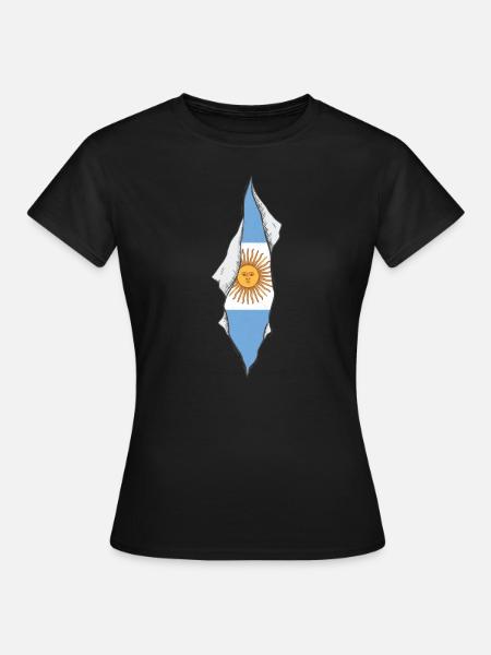 Argentinian flag proud Argentina - Frauen T-Shirt - Schwarz