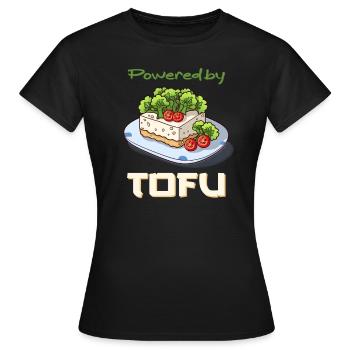 Propulsé par Tofu - T-shirt Femme - noir - Devant - AI Model Female 172 dark (172cm)
