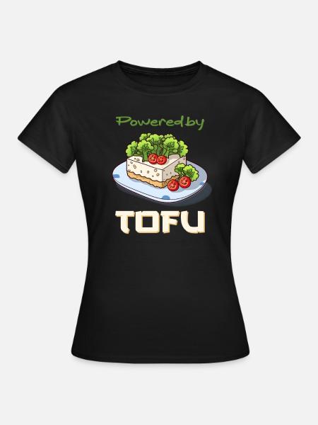 Powered by Tofu - Frauen T-Shirt - Schwarz