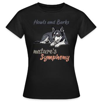 La symphonie de la nature - T-shirt Femme - noir - Devant - AI Model Female 172 dark (172cm)
