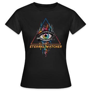 Eternal Watcher - All-Seeing Eye - Women's T-Shirt - black - Front - AI Model Female 172 dark (172cm)