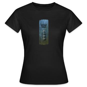 König und sein Schatten - Design mit Krone - Frauen T-Shirt - Schwarz - Vorne - AI Model Female 172 dark (172cm)