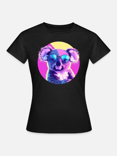 Koala Sonnenbrille - Frauen T-Shirt - Schwarz