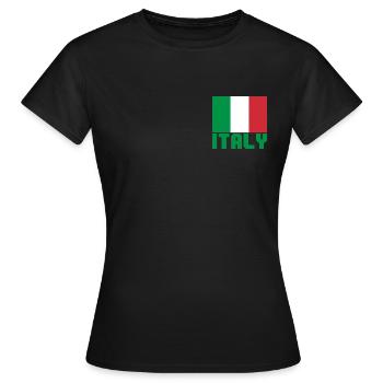 Italien - Frauen T-Shirt - Schwarz - Vorne - AI Model Female 172 dark (172cm)