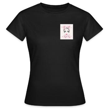Abstract Modern Woman Portrait - Women's T-Shirt - black - Front - AI Model Female 172 dark (172cm)