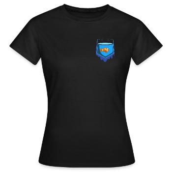 Poisson de poche - T-shirt Femme - noir - Devant - AI Model Female 172 dark (172cm)