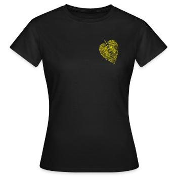 Linden leaf / Leaf Linde - Women's T-Shirt - black - Front - AI Model Female 172 dark (172cm)