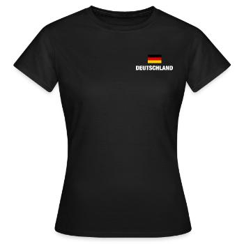 Germany German Flag Flag German Gift - Women's T-Shirt - black - Front - AI Model Female 172 dark (172cm)