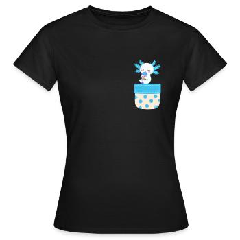 Pêche de poche aux poissons - T-shirt Femme - noir - Devant - AI Model Female 172 dark (172cm)