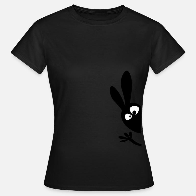 hidden rabbit - Women's T-Shirt - black