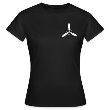 Hélice d'avion blanc - T-shirt Femme - noir - Devant - AI Model Female 172 dark (172cm)