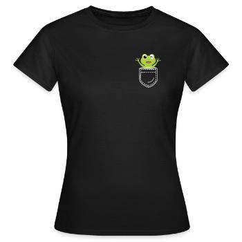 Frog Frogs - Women's T-Shirt - black - Front - AI Model Female 172 dark (172cm)