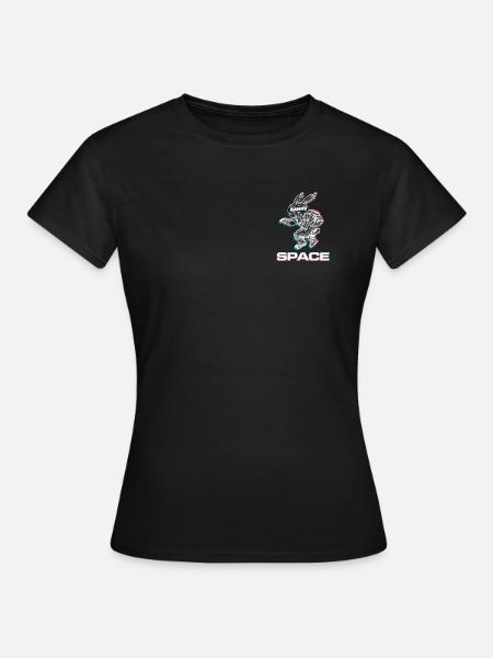 Abstrakter Space Bunny mit 3D-Effekt - Frauen T-Shirt - Schwarz