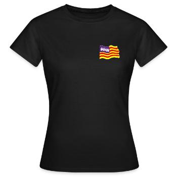 Balearen-Fahne - Bandera Islas Baleares - T-shirt Femme - noir - Devant - AI Model Female 172 dark (172cm)