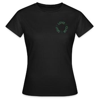 T-Shirt Self Love Club - T-shirt Femme - noir - Devant - AI Model Female 172 dark (172cm)
