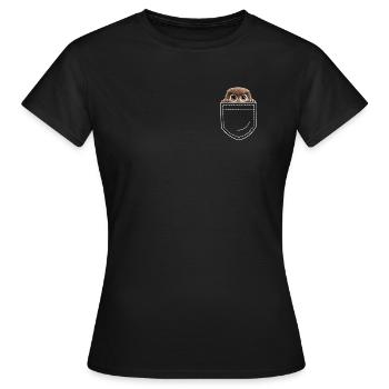Hiboux hiboux - T-shirt Femme - noir - Devant - AI Model Female 172 dark (172cm)