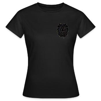 lion's head - Women's T-Shirt - black - Front - AI Model Female 172 dark (172cm)