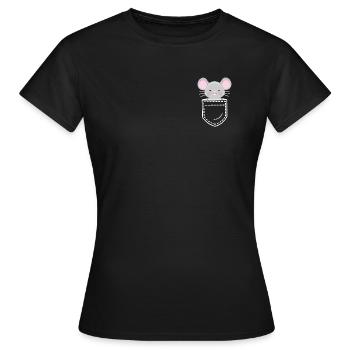 Souris Souris - T-shirt Femme - noir - Devant - AI Model Female 172 dark (172cm)