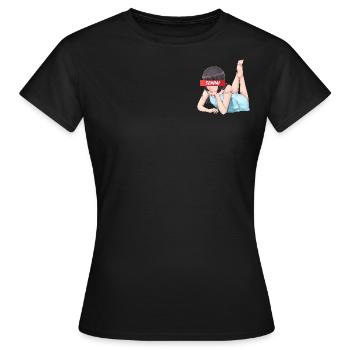 Animemädchen (Kohai) - Frauen T-Shirt - Schwarz - Vorne - AI Model Female 172 dark (172cm)