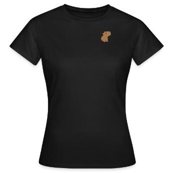 Hippo, Hippopotamus - Frauen T-Shirt - Schwarz - Vorne - AI Model Female 172 dark (172cm)