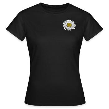 Gaensebluemchen cartoon white blossom flower - Women's T-Shirt - black - Front - AI Model Female 172 dark (172cm)