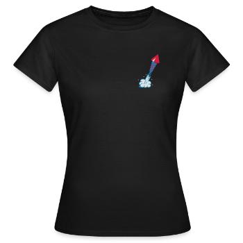 Le feu d'artifice - T-shirt Femme - noir - Devant - AI Model Female 172 dark (172cm)