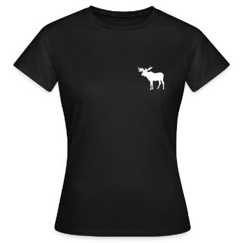 Elch - Moose - Elk - Frauen T-Shirt - Schwarz - Vorne - AI Model Female 172 dark (172cm)