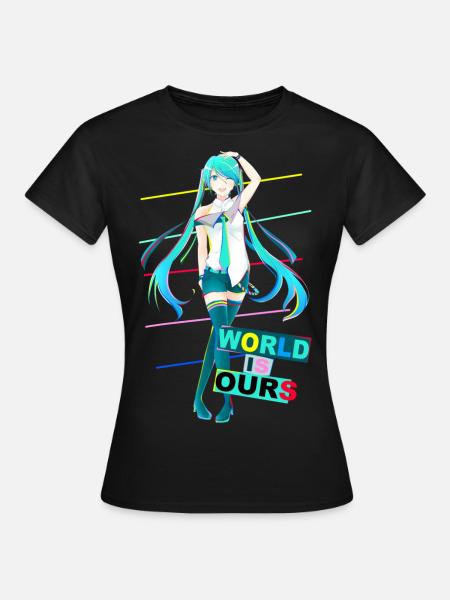 Miku World er vår - T-skjorte for kvinner - svart