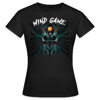 Billard Pool Skull 8-ball 9-ball shirt pour les hommes - T-shirt Femme - noir - Devant - AI Model Female 172 dark (172cm)