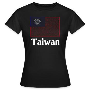 Taiwan Flag taiwan - T-shirt Femme - noir - Devant - AI Model Female 172 dark (172cm)