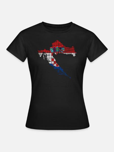 Croatia - Frauen T-Shirt - Schwarz