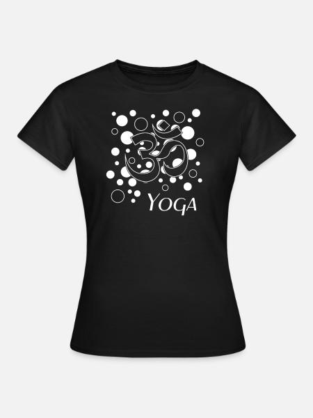 Om Namaste - Frauen T-Shirt - Schwarz