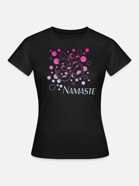 Namaste - Frauen T-Shirt - Schwarz