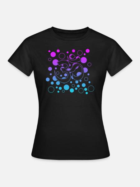 Yoga Om Namaste - Frauen T-Shirt - Schwarz