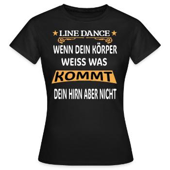 Country Western Tanzen Cowboy Line Dance - Frauen T-Shirt - Schwarz - Vorne - AI Model Female 172 dark (172cm)