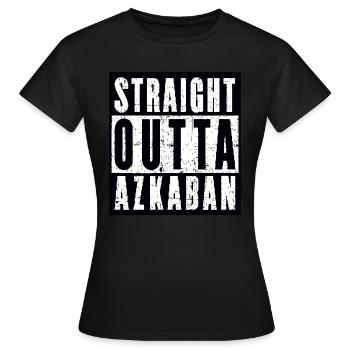 Straight Outta Azkaban - T-shirt Femme - noir - Devant - AI Model Female 172 dark (172cm)