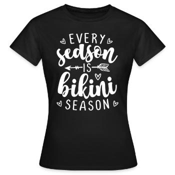 Chaque saison est la saison du bikini Tenue Bikini jour Su - T-shirt Femme - noir - Devant - AI Model Female 172 dark (172cm)