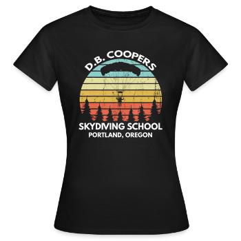 D. B. Coopers Skydiving School Portland, Oregon Fu - Women's T-Shirt - black - Front - AI Model Female 172 dark (172cm)