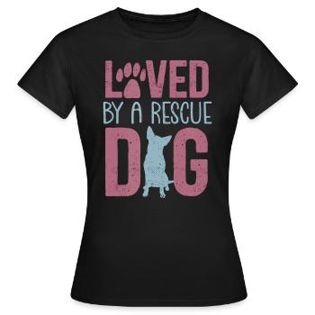 Chien de sauvetage Adoption d’animaux Chien de sauvetage Foster Lover - T-shirt Femme - noir - Devant - AI Model Female 172 dark (172cm)