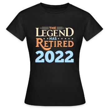 Retraite Drôle de légende a pris sa retraite depuis 2022 Papa - T-shirt Femme - noir - Devant - AI Model Female 172 dark (172cm)