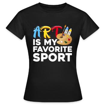 Cool Art Pour Hommes Femmes Artiste Peintre Professeur d’Art - T-shirt Femme - noir - Devant - AI Model Female 172 dark (172cm)
