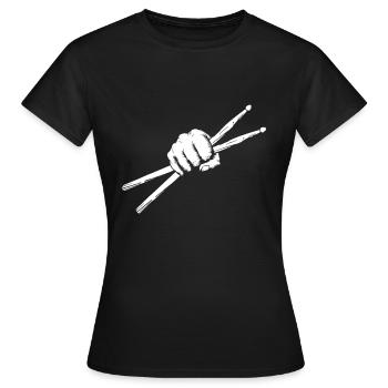 Drumsticks Drummer - Drumset Drums Giftfunny drums - T-shirt Femme - noir - Devant - AI Model Female 172 dark (172cm)