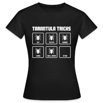 Pet Tarantula idea / Araignée Arachnide Arthropode - F - T-shirt Femme - noir - Devant - AI Model Female 172 dark (172cm)