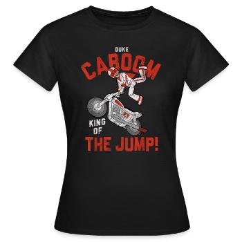 Pixar 4 Duke Caboom Der König des Springens - Frauen T-Shirt - Schwarz - Vorne - AI Model Female 172 dark (172cm)