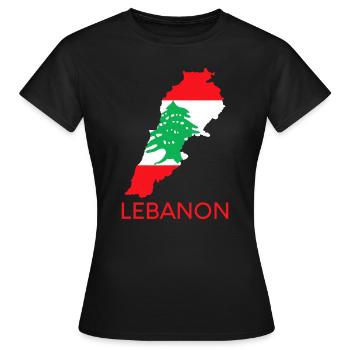 Libanon Flagge Zeder Beirut Libanesisch Arabisch Ara - Frauen T-Shirt - Schwarz - Vorne - AI Model Female 172 dark (172cm)