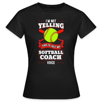 Softball Coach Pitcher Trainer Bat Ball Baseball L - Frauen T-Shirt - Schwarz - Vorne - AI Model Female 172 dark (172cm)