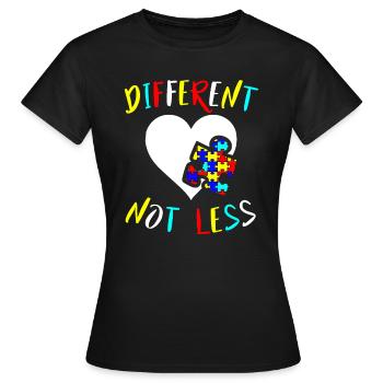 Autismus Bewusstsein Design Geschenk anders nicht weniger für - Frauen T-Shirt - Schwarz - Vorne - AI Model Female 172 dark (172cm)